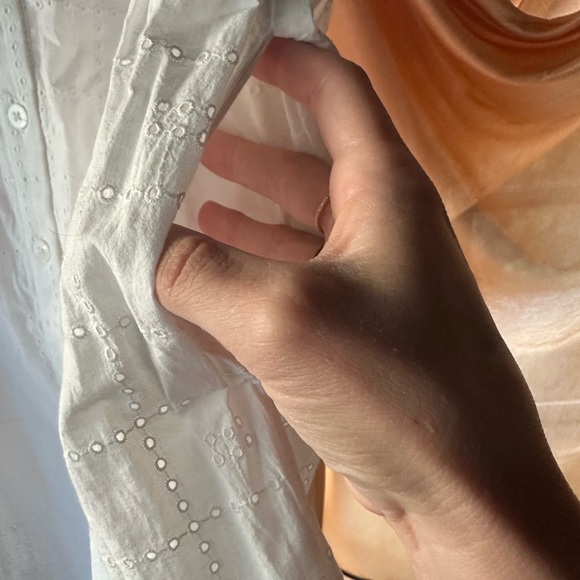 Madewell White Eyelet Button-Down Dress mini - Picture 5 of 6